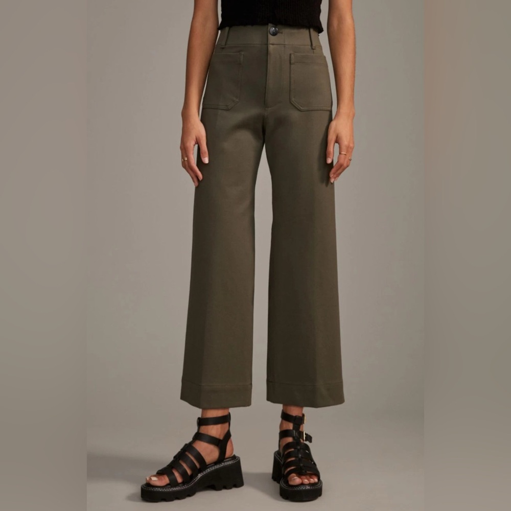 ✨ Maeve by Anthropologie “The Colette” Ponte Wide-Leg Crop Pants – 24P ✨
